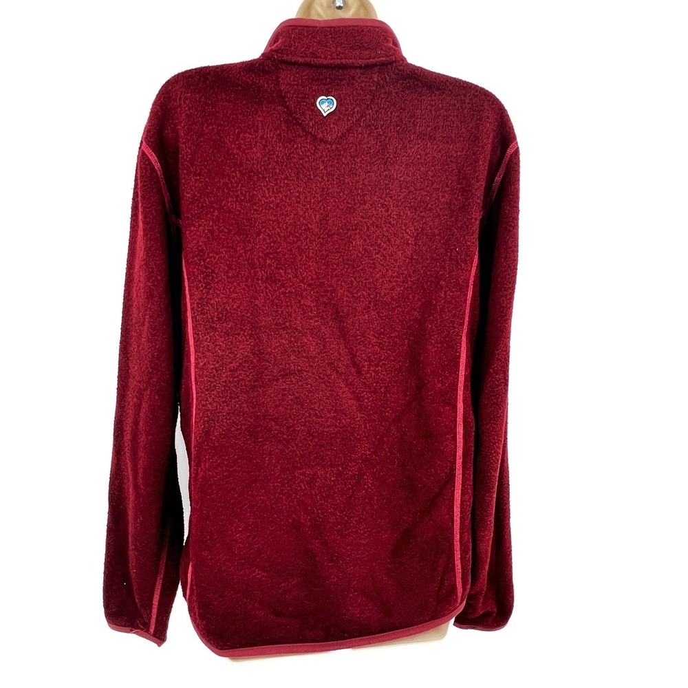 Kuhl Womens Jacket L Alfpaca Fleece Outdoor Thumbholes Pockets Burgundy Tara - Picture 3 of 8